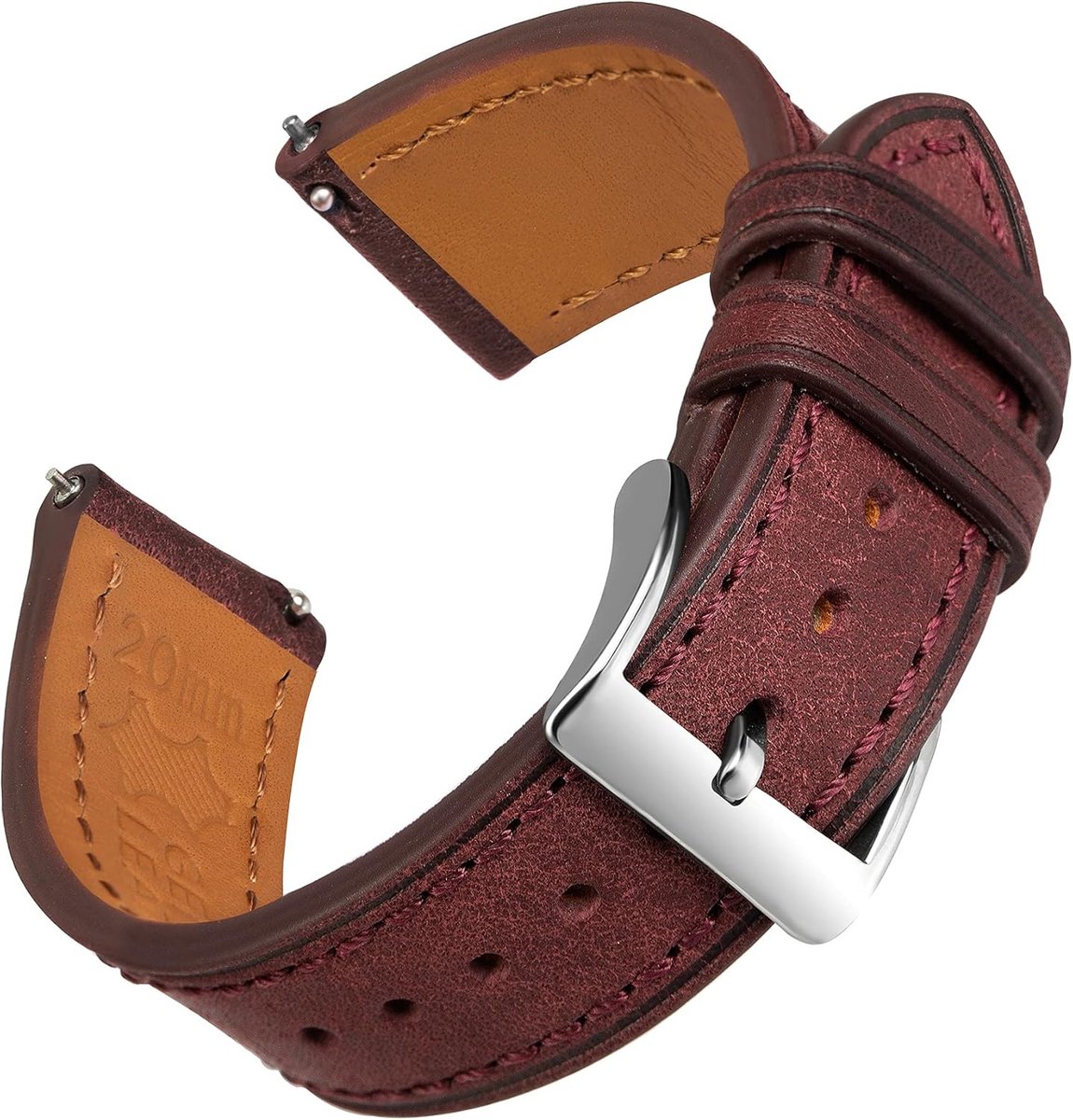 EACHE Premium Italian Top Grain Leather Watch Strap with Quick Release - Women and Men - More Colors - ShopVlot