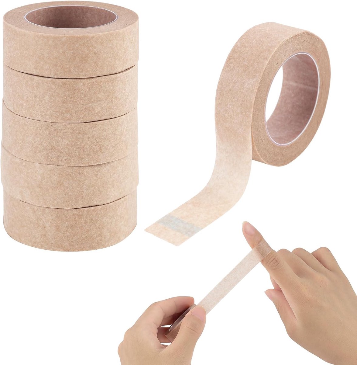 Neusband, Beige, 6 rollen, voor neuscorrectie en oogleden, hypoallergeen, 1,25 cm x 9,14 m, voor medische en - ShopVlot