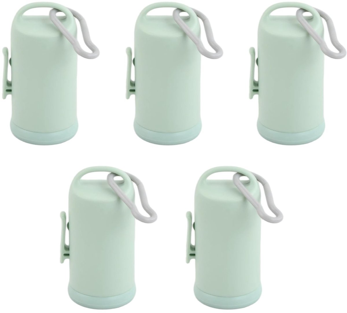 Solidchoice - 5-delige Poepzakjes Houder met Carabiner en Clip