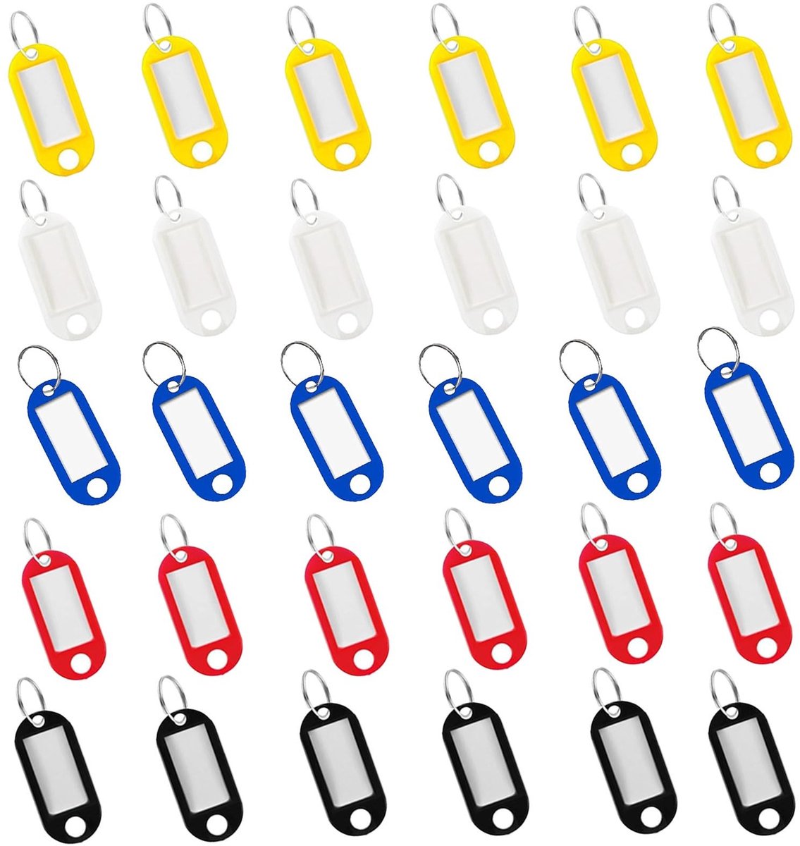 Solidchoice - Set van 30 Sleutelhangers met Schrijfbare Labels