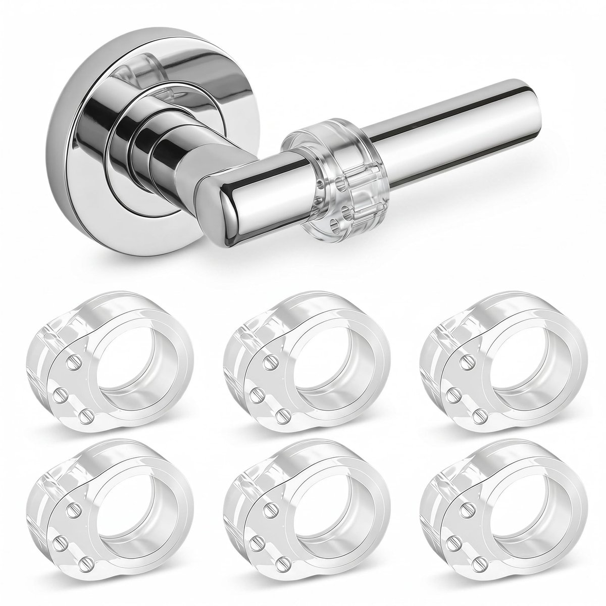 Solidchoice - Deurklinkbufferset met Transparante Deurstopper