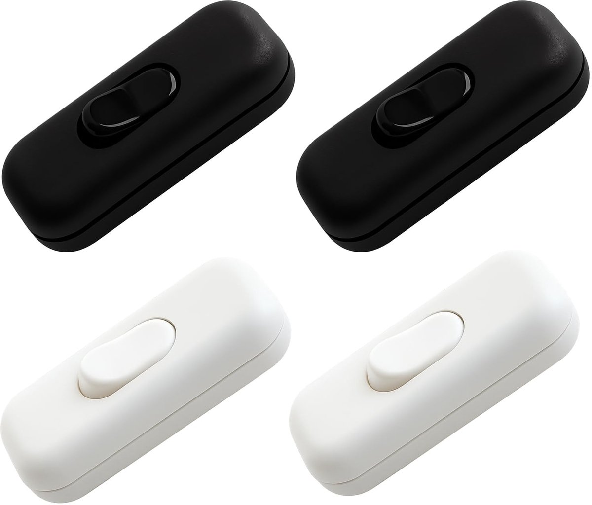 Solidchoice - Set van 4 Inline Tuimelschakelaars voor Lampen