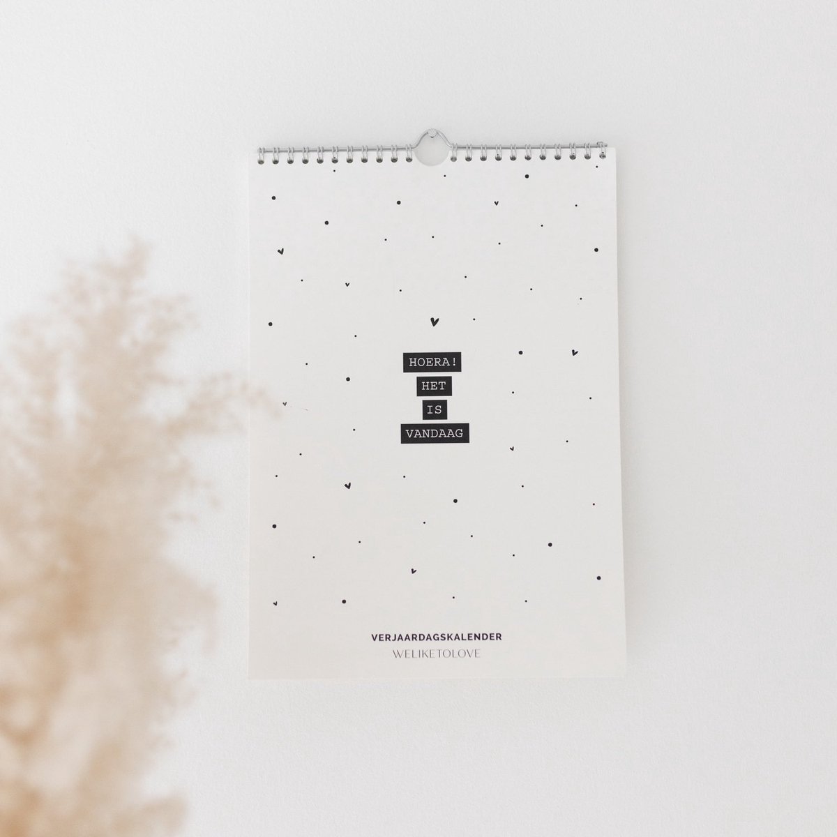 WeLikeToLove Verjaardagskalender - Volwassenen - Verjaardagskalenders - Hippe - Zwart wit - A4