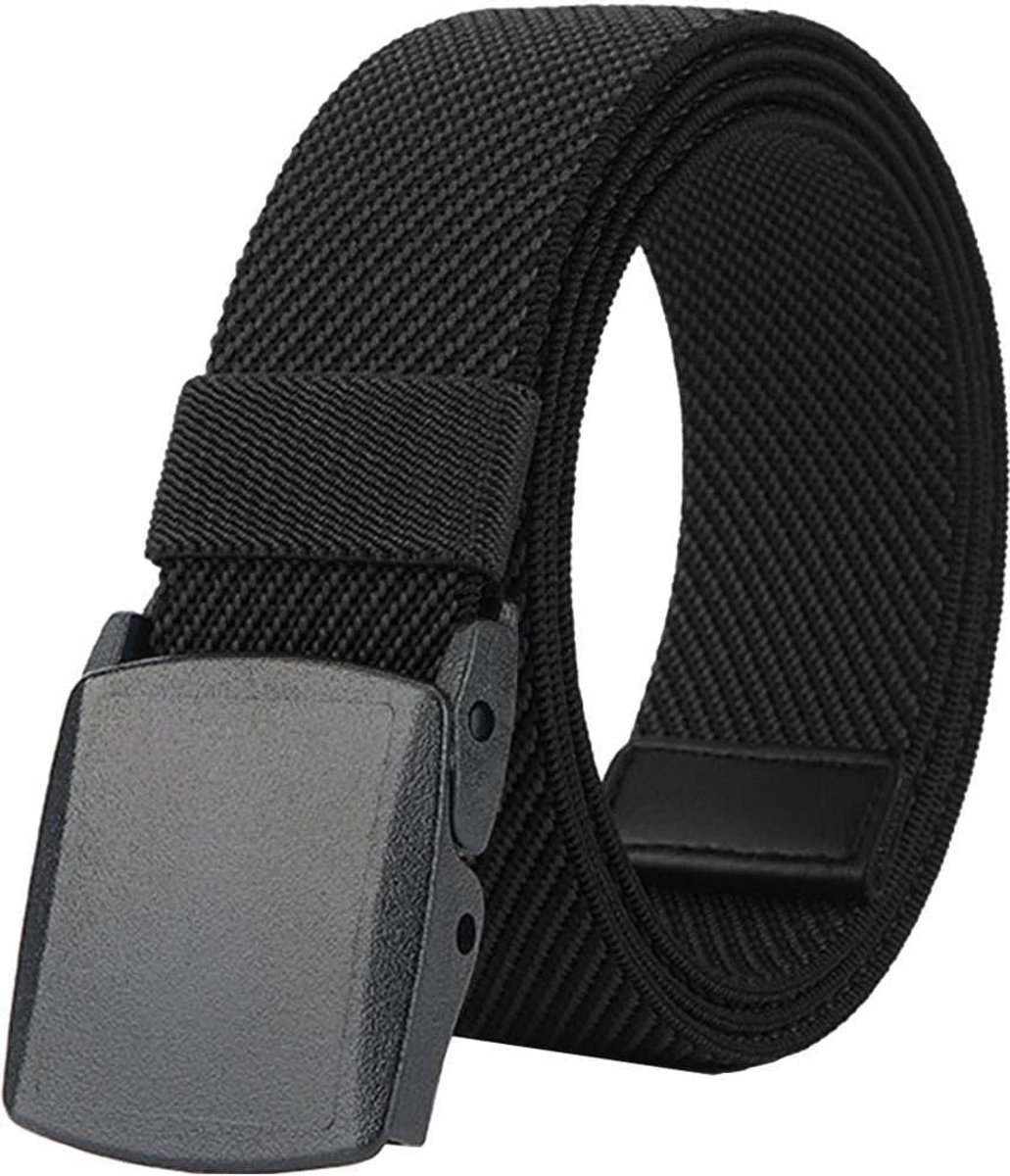 Elastische riem voor heren en dames - canvas 130 cm - plastic gesp - comfortabel en veelzijdig - ShopVlot