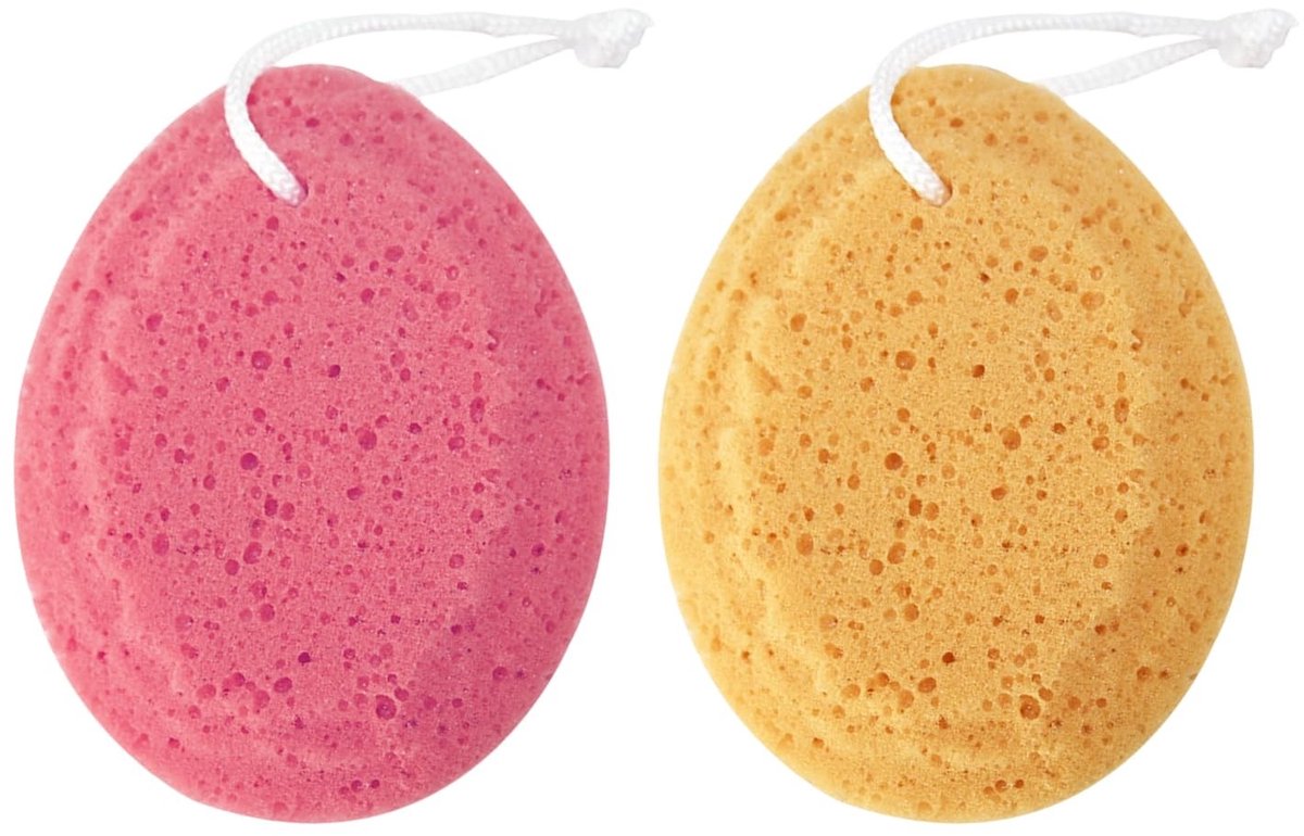 Solidchoice - Set van 2 Bad Sponsen met Trekkoord voor Een Verfrissende Douche