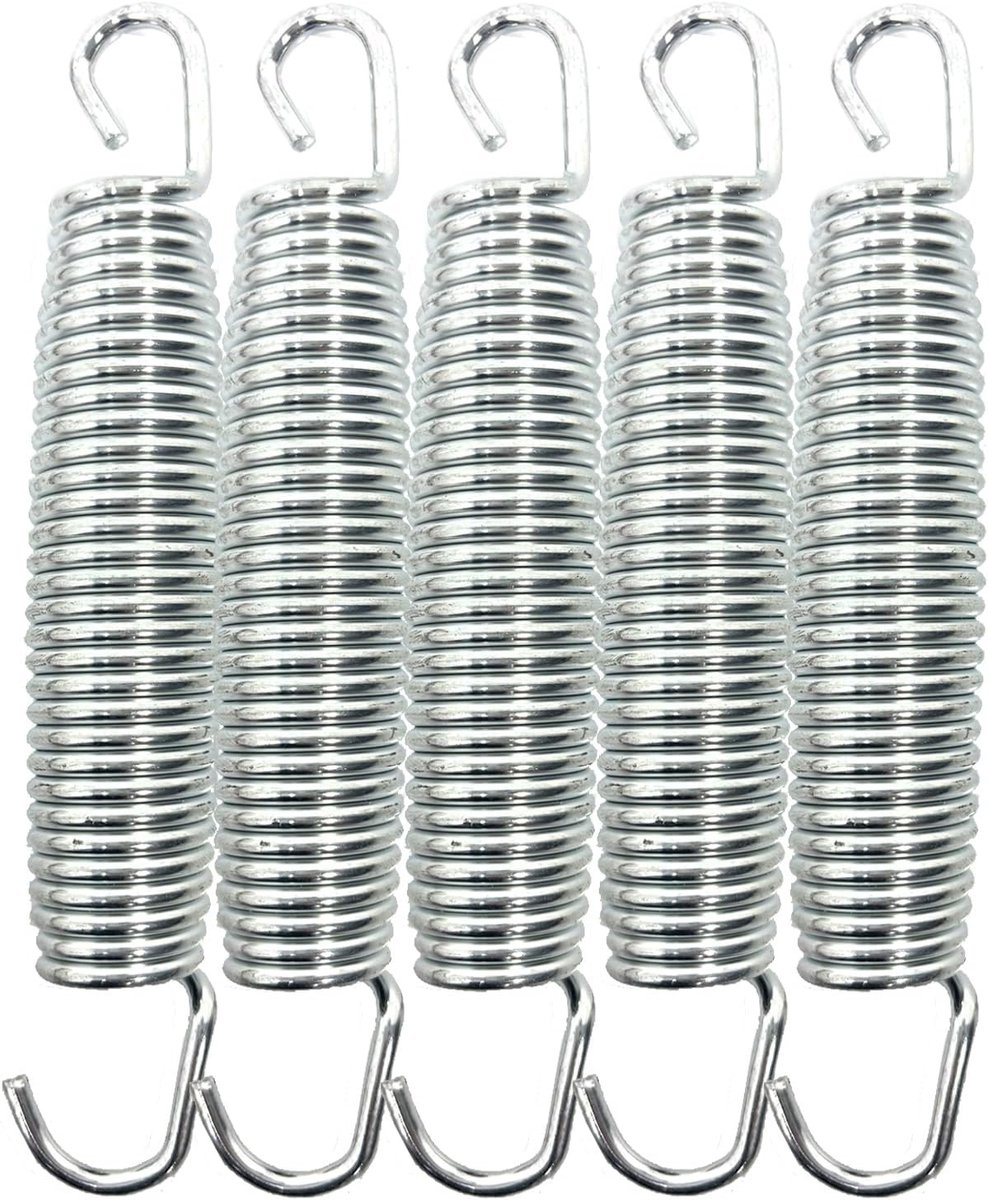 Vervangende Trampolineveren - 14,7 cm - 4 Stuks - Roestbestendige Vernikkelde Stalen Veren - Voor Trampolines