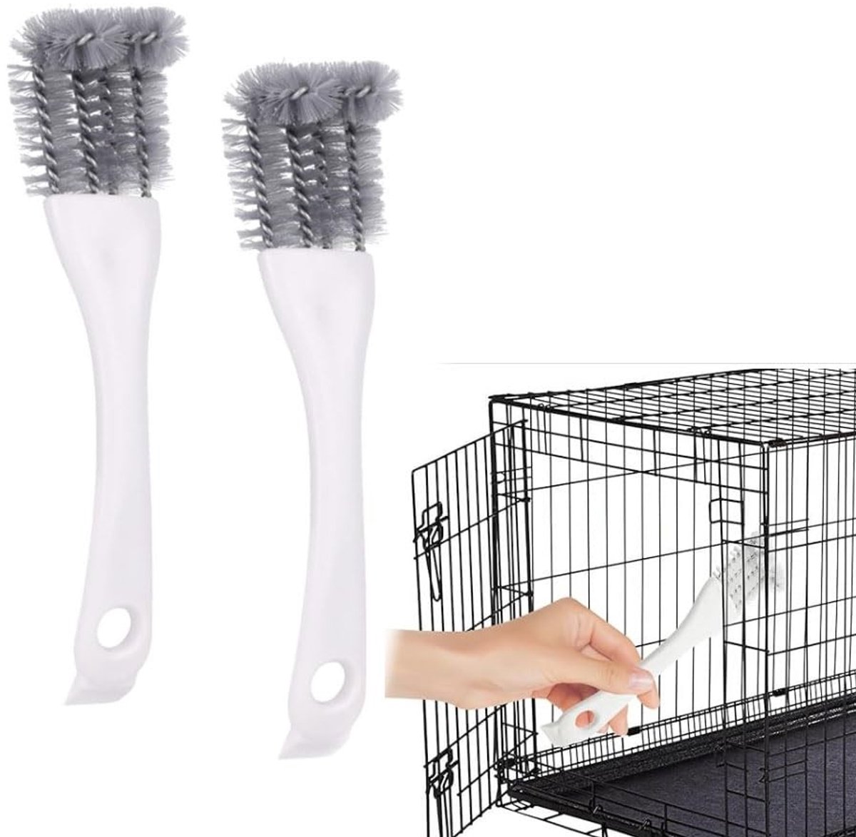 Solidchoice - 2 Stuks Bird Cage Cleaner met Lange Handgreep