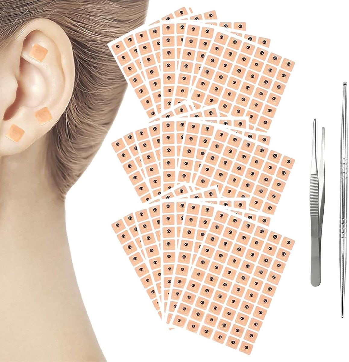Solidchoice - Acupunctuurset met Oorzaden en Massagestift (900 stuks)