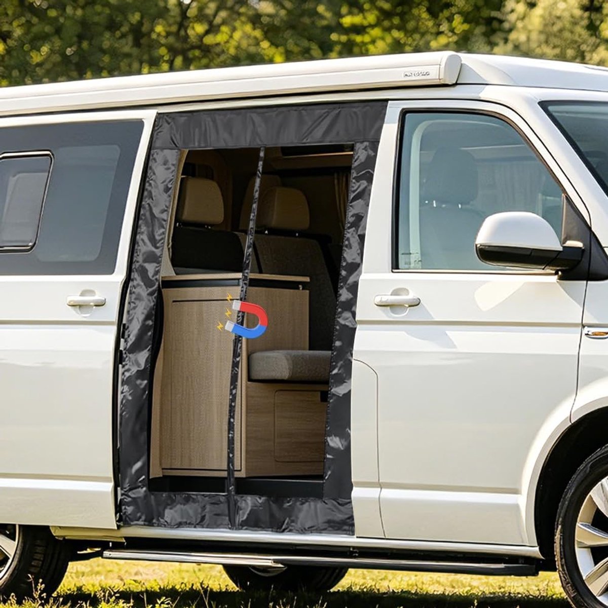Solidchoice - Magnetisch Muskietennet voor VW T5 T6 met Zonbescherming
