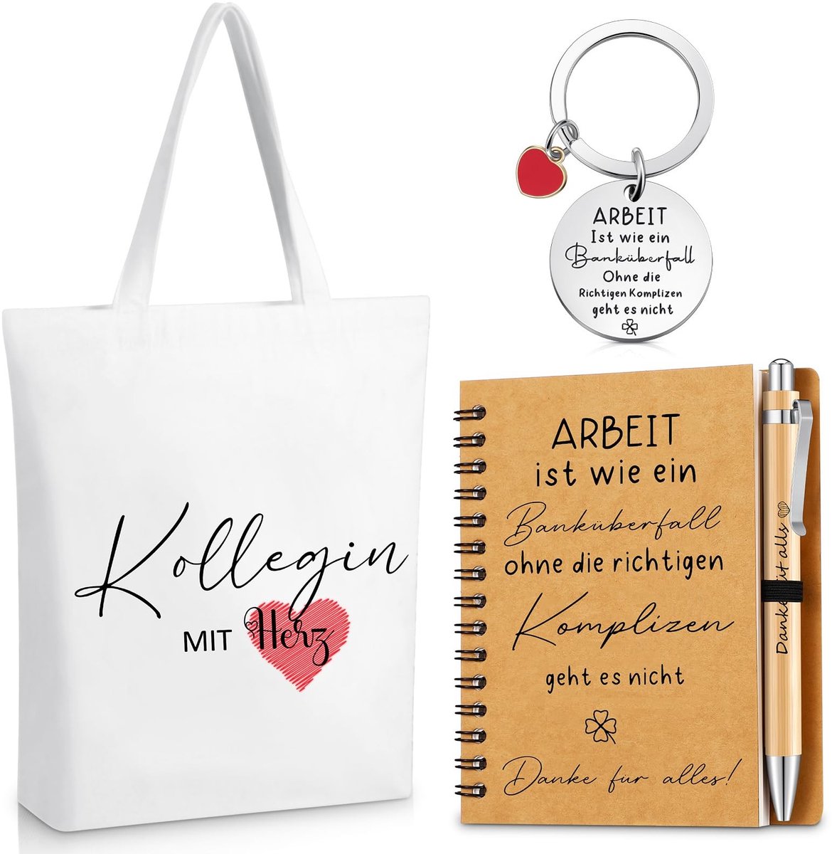 Solidchoice - 4-delige Cadeauset voor Collega's met Notebook en Pen