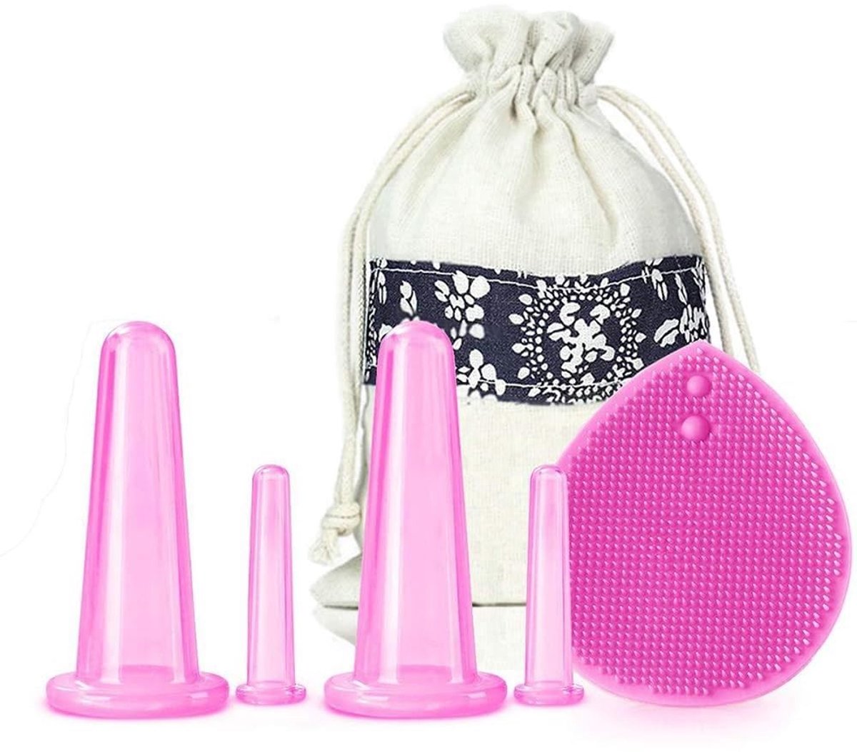 Solidchoice - Set van Siliconen Gezichtscups met Peelingborstel