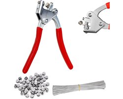 Lead Ploms Petrol Pliers Set of Steel with 80 Pieces Seal Wire (170 mm), 40 Seals (10 mm), 40 Seals (8 mm), for Gas - ShopVlot