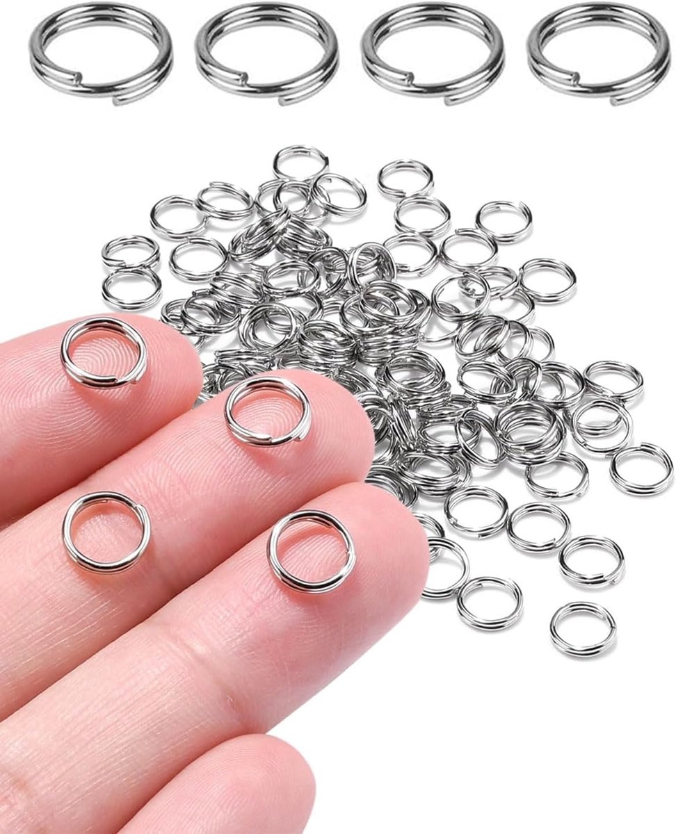 100pcs Key Chains, 15mm Key Chains, Small Stainless Steel Key Ring, Bending Rings, Split Rings, Small Key Rings for - ShopVlot