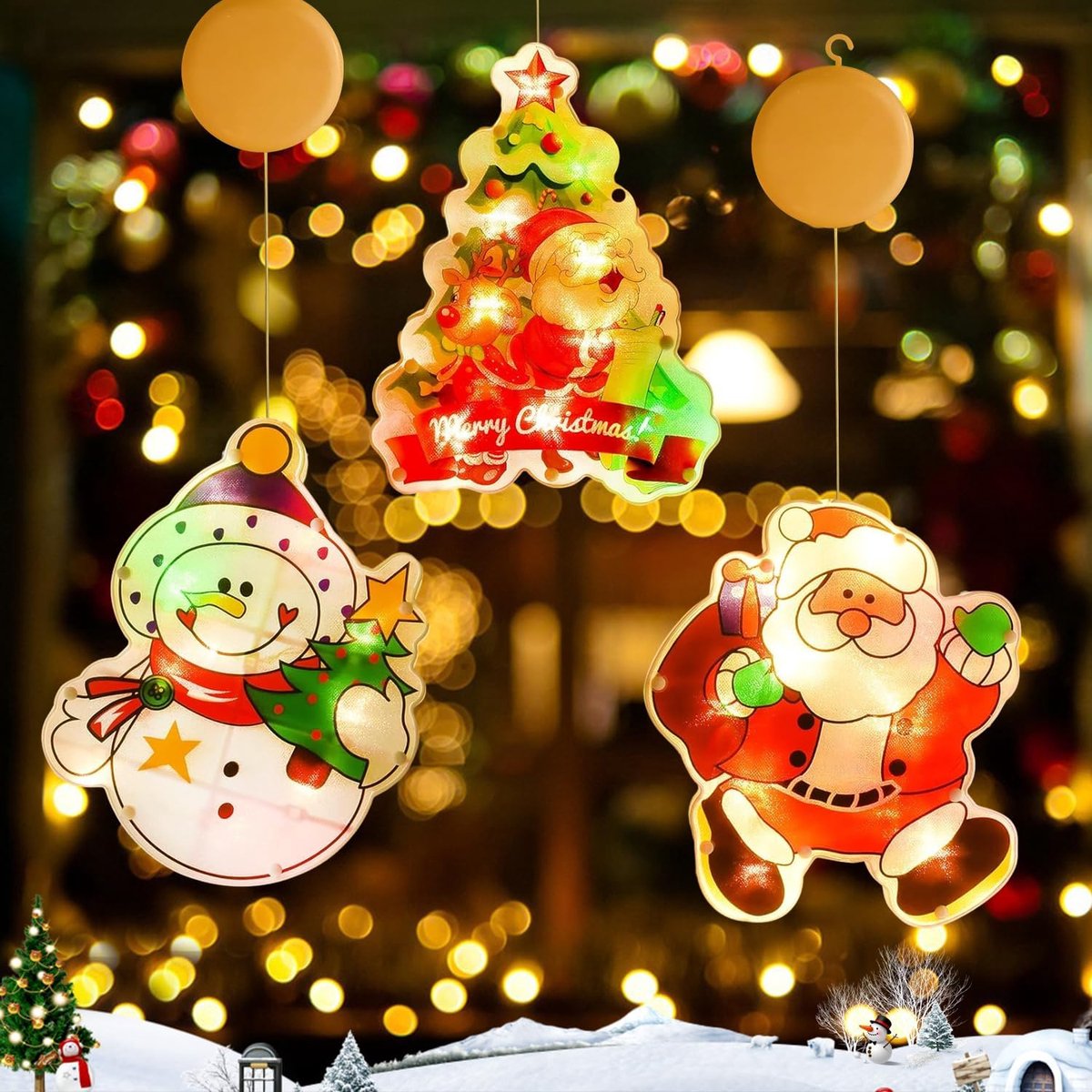 Abnaok 3 kerstraamdecoraties, kerstboomversieringen - ShopVlot