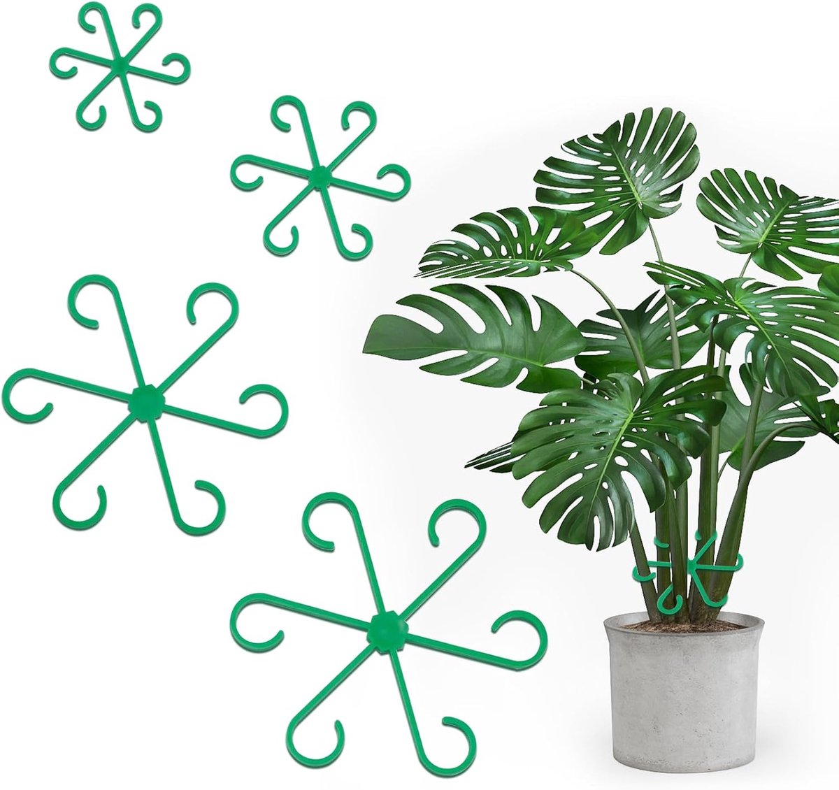 Climbing Plant Hooks 4 Pieces Clips Green Climbing Plant Support Clip Plant Holder Clip for Growth Pot Plants Tomatoes - ShopVlot