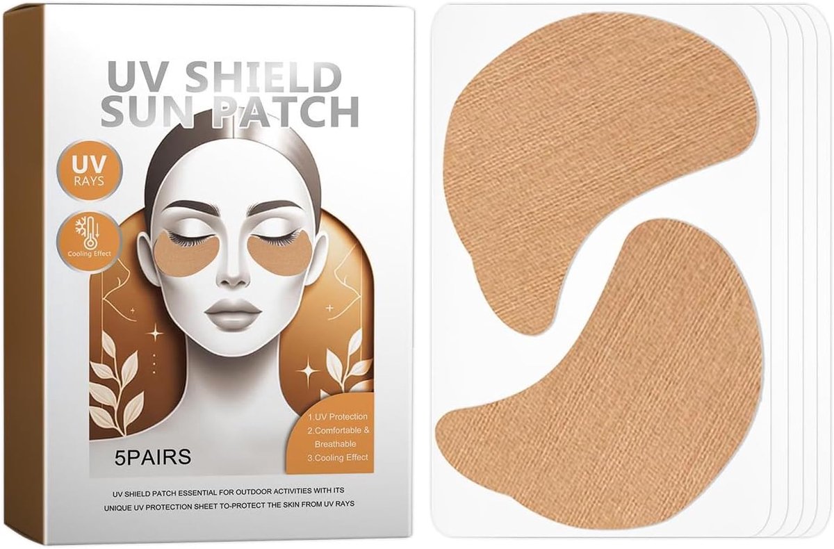 zonnebrandcrème-oogpatches, zonnebrandproducten, Daily UV Cut Golf Patch 5 paar – water- en zweetafstotend - ShopVlot