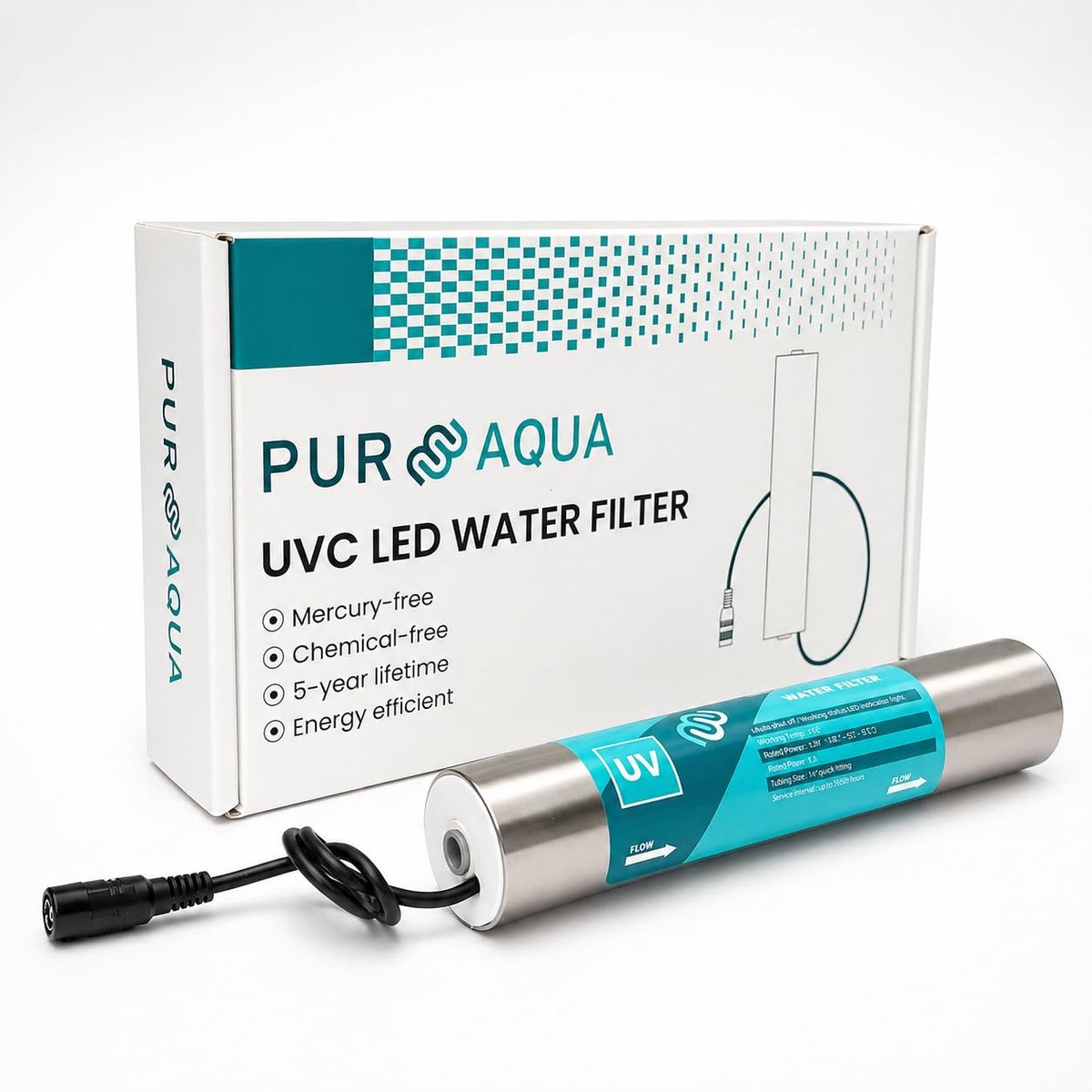 Aora UVC LED Light for Reverse Osmosis Systems, Water Filters, Motorhome - Removes 99.99% Bacteria, Viruses - ShopVlot