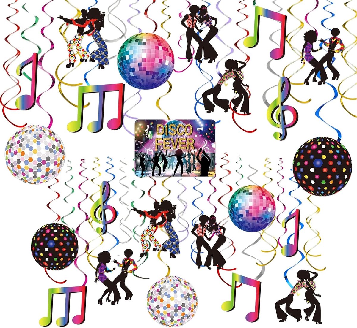 24pcs 80er Deco, Deco 80s Party Balloons Birthrich Deco Spirals Hippie Rock Neon Party Deco Hip Hop Rich Review for - ShopVlot