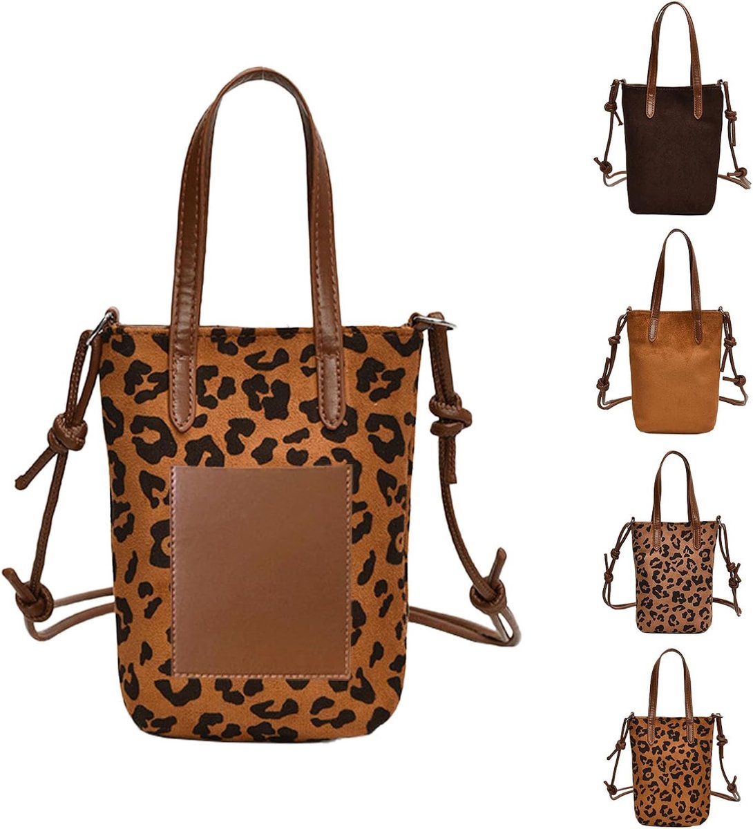 Women's shoulder bag for women, leopard pattern, mobile phone for hanging around and small mobile phone for hanging - ShopVlot