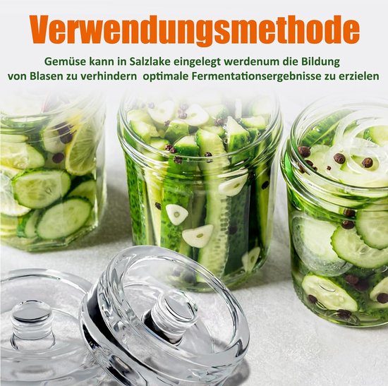 Fermentation Weights, 4pcs Fermentation Glass Weights, Cucumber Canning Glass Weights, Glass Weights for Fermentation - ShopVlot — afbeelding 3