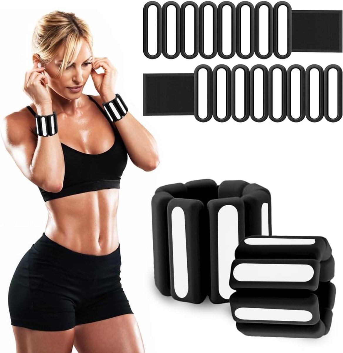 Polsgewichten, Enkelgewichten 0.45 kg - Verstelbaar Silicone - Lichtgewicht en comfortabel - Ideaal voor yoga - ShopVlot