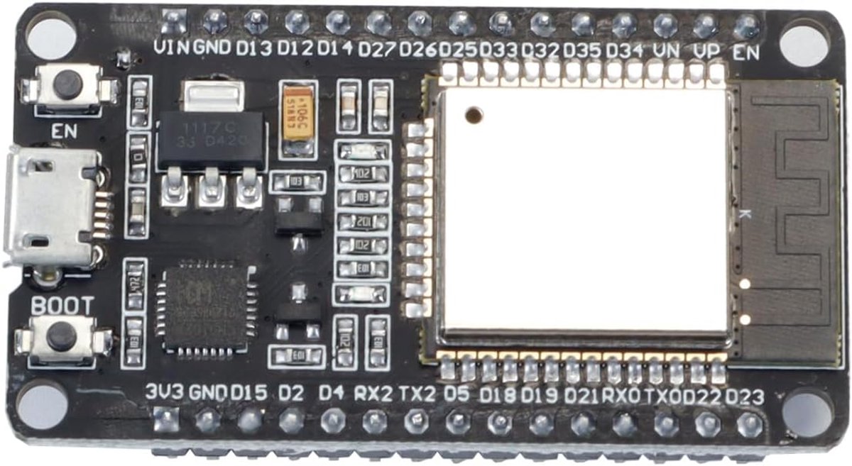 ESP32S ontwikkelbord - 2.4GHz dual-core CPU - ultra lage stroomverbruik - ideaal voor Wi-Fi en Bluetooth projecten - ShopVlot
