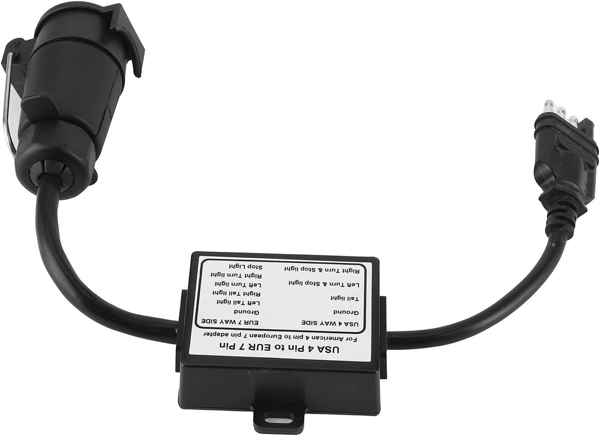 Adapter Trailer 4 naar 7 Polen - USA 4 Weg naar 7 Weg - Compatibel met voertuigen - Essentieel voor aanhangen - ShopVlot