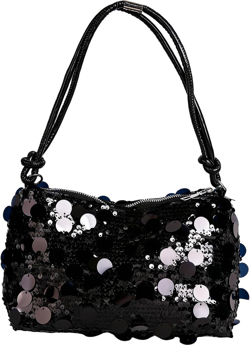 Dameshandtas met Pailletten - Schoudertas - Grote Capaciteit met Ritssluiting - Perfect voor Bruiloft - ShopVlot