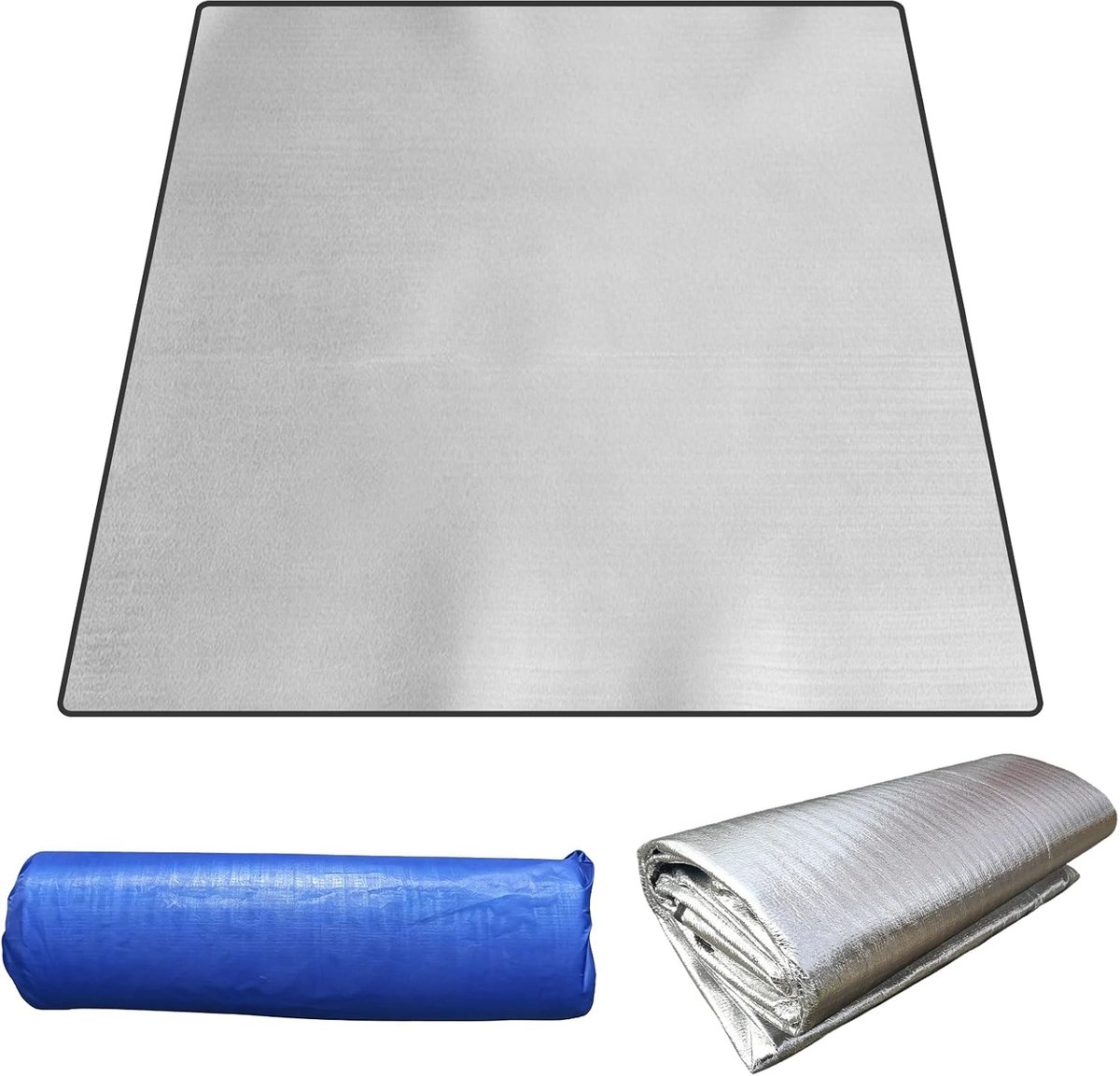 Isolatiemat 200 x 200 cm - Aluminiumfolie en EPE - Waterdicht en isolerend - Ideaal voor camping - ShopVlot