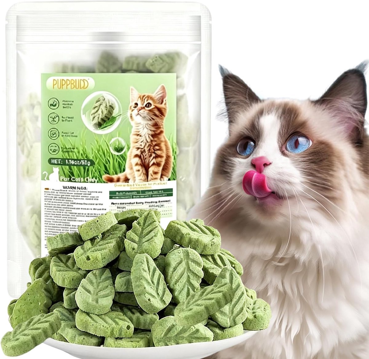 Kattenkruid 250 g - vacuüm verpakte stokken - natuurlijke ingrediënten - helpt bij haarballen - ShopVlot