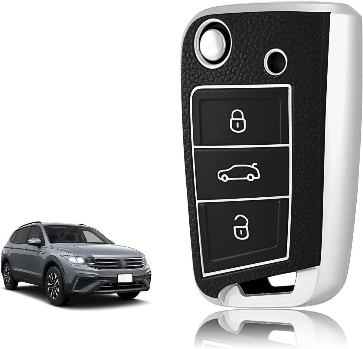 Key Cover Silicone, Car Key Cover Suitable for VW Volkswagen Golf 7 Polo Tiguan Taigo Seat Leon Ibiza Skoda Octavia - ShopVlot