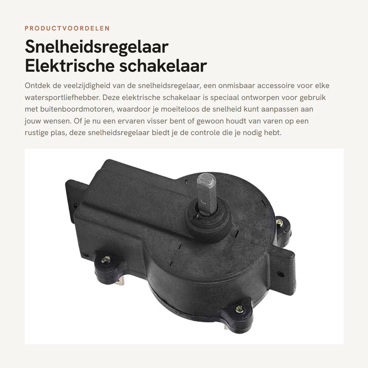 Dailygoods - Snelheidsregelaar - Elektrische schakelaar - Voor buitenboordmotoren - Compact formaat - Geschikt voor Haibo ET54L 44L 34L