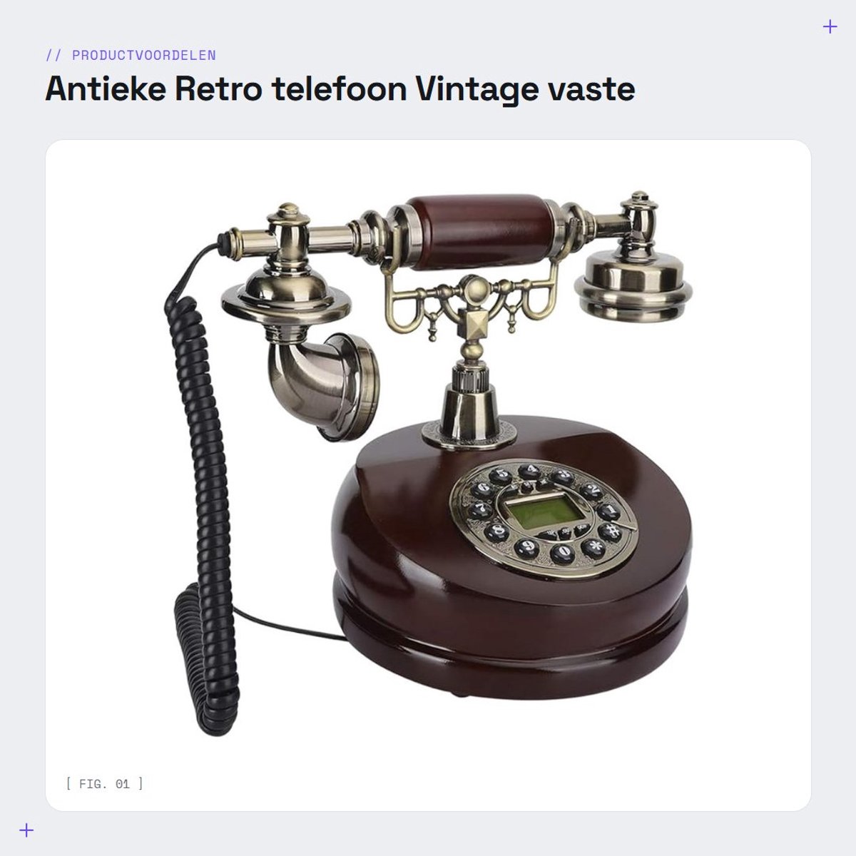 Allecto - Antieke Retro telefoon - Vintage vaste telefoon - Hars dual purpose decoratie - Dial telefoon - Uniek design - Geschikt voor elk interieu...
