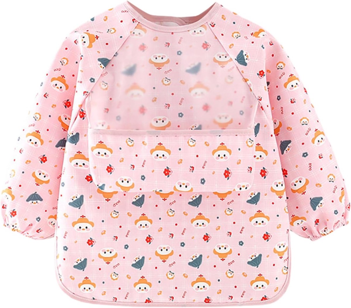 Baby Shirt Slabbetje - Voedingsslabbetje Lange Mouw - Eten en Reizen - Vlekkenbestendige Kraagjes - 1-3 Jaar - Cartoon