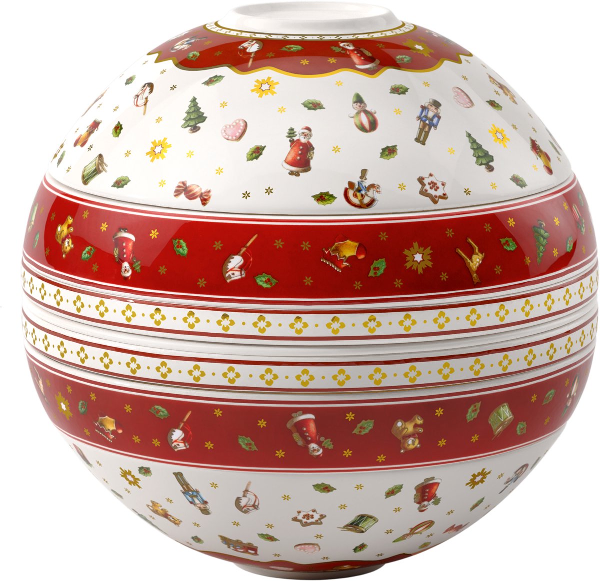 Villeroy & Boch Toy"'s Delight La Boule servies 7-delig Wit-rood
