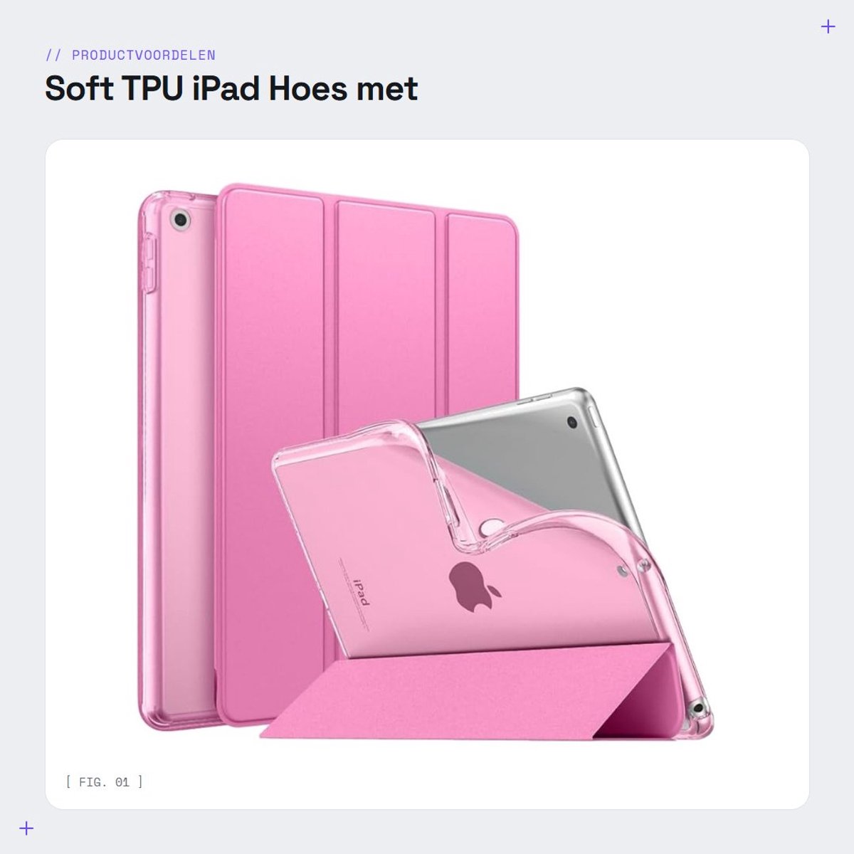 Dailygoods- iPad Hoes 10.2 inch - Schokbestendig - Antislip - Auto Wake/Sleep - TPU - Dun en Lichtgewicht - Tablet Case