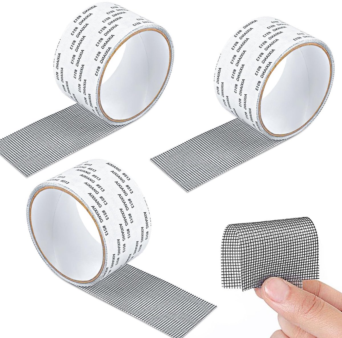 Famanu – Vliegengaas reparatietape, sterk hechtend, voor muggennet en raamreparatie, 5 cm x 2 m