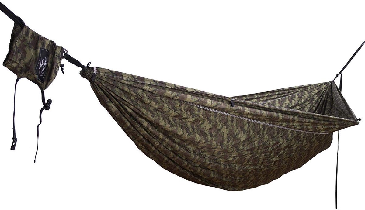 Solidchoice - Outdoor Camping Dubbele Hammock met Accessoires - Camouflage