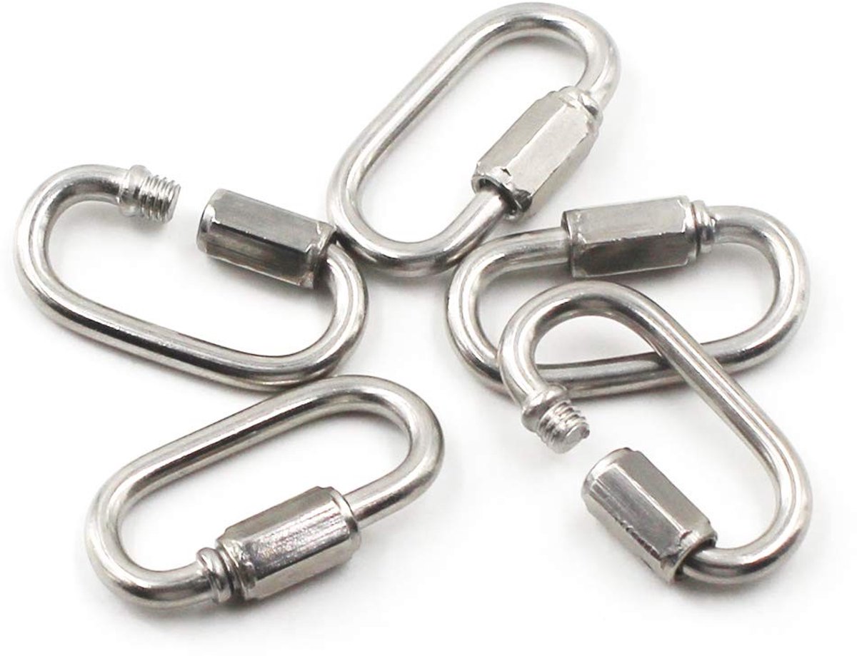 Solidchoice - M8 D Vorm Snelle Links - 304 Quick Chain Reparatie Links (5 Stuks)