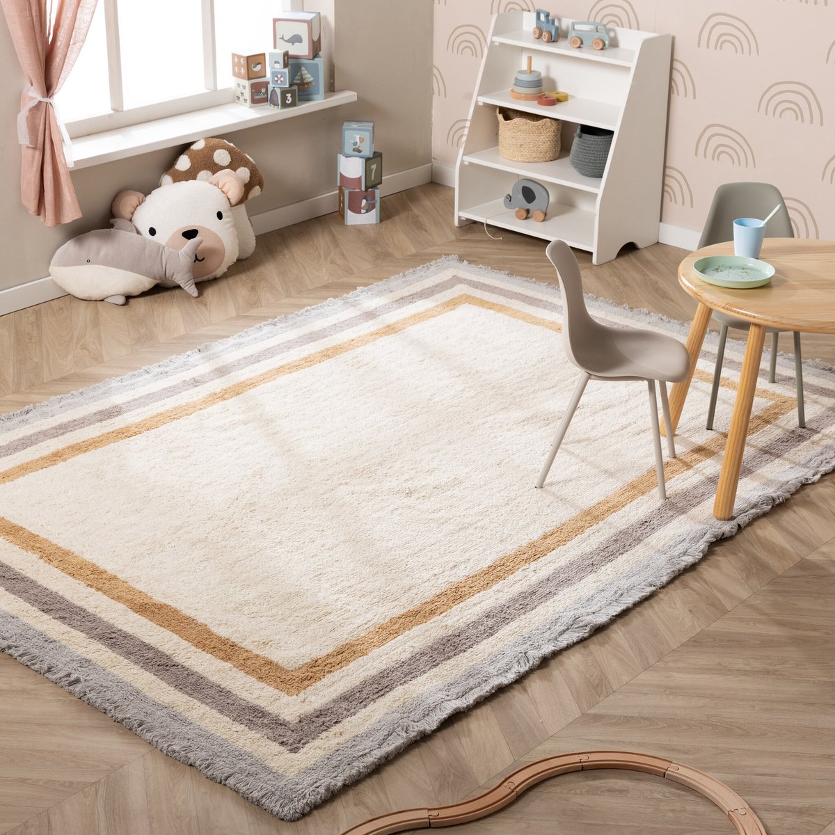 Little Olly Wasbaar kindervloerkleed - Milo Grijs - 160x230cm
