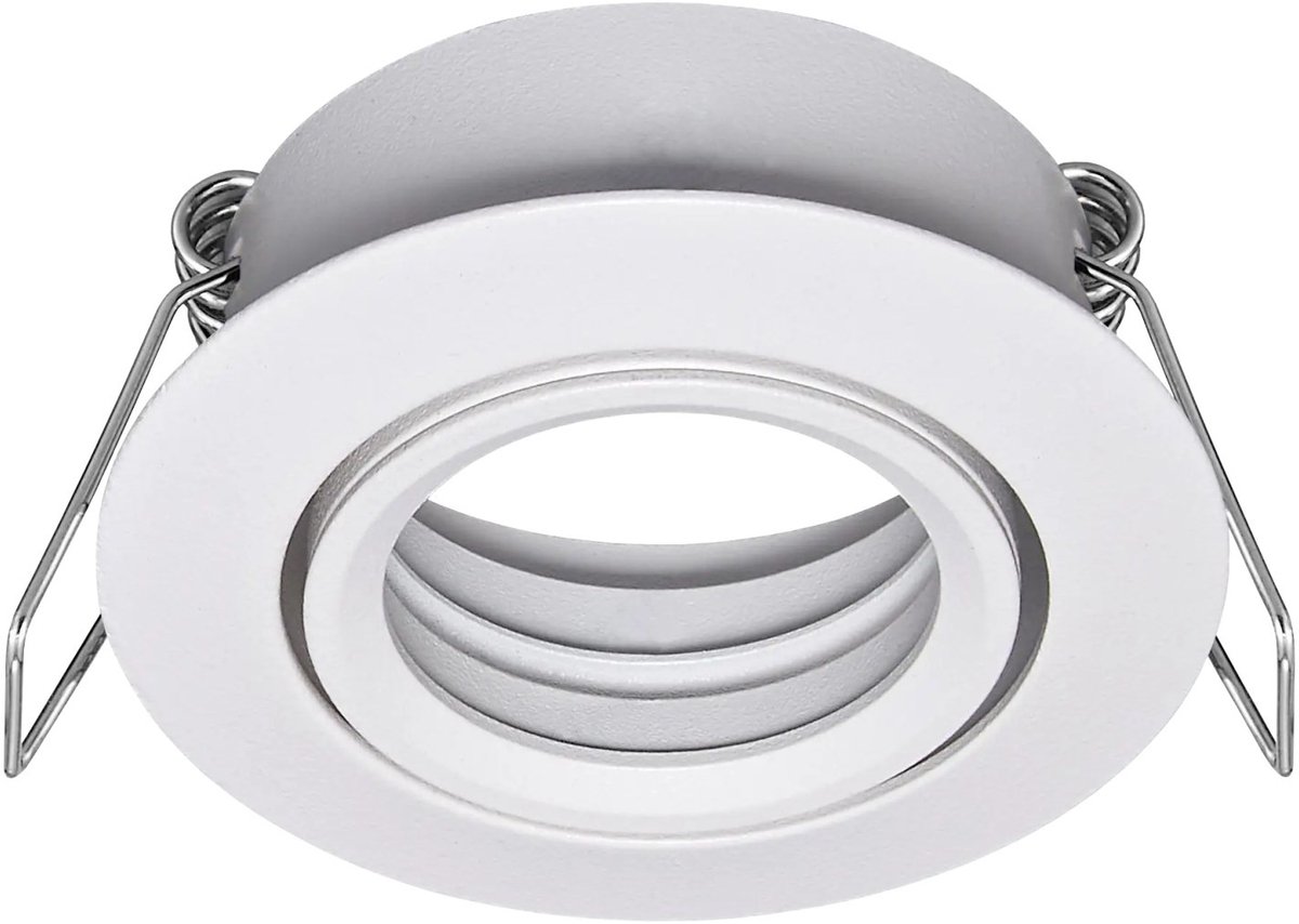 Saturn Mini kantelbare inbouwspot in wit, aluminium, voor MR11-lichtbron (niet inbegrepen), 1 lichtpunt