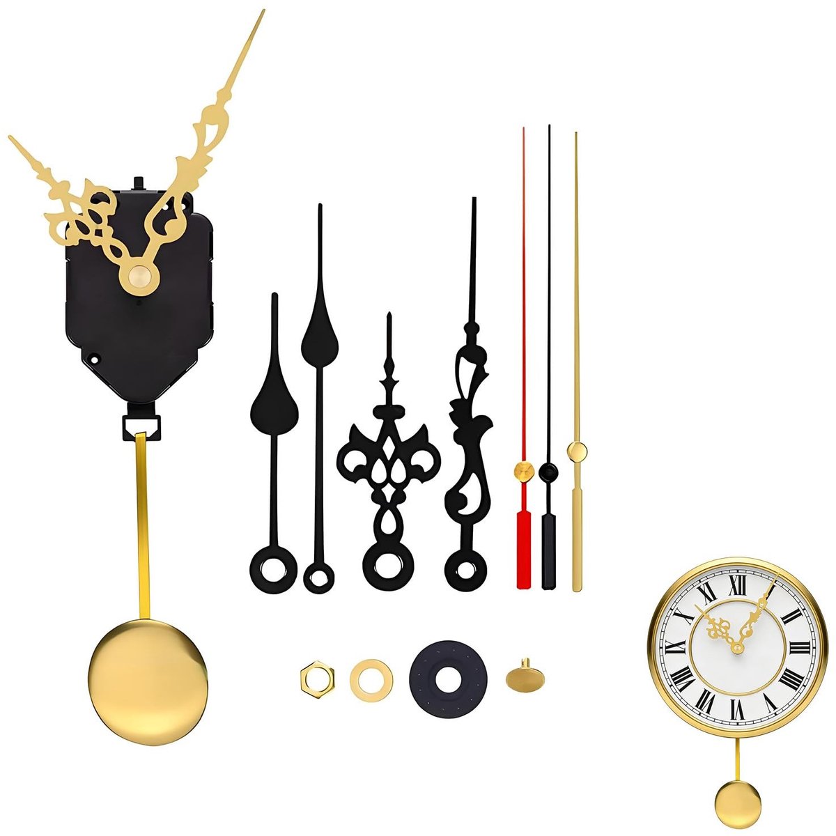Solidchoice - Hoogwaardige Pendulum Quartz Beweging Set voor Wandklokken