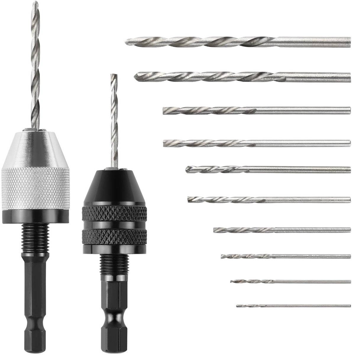 Solidchoice - Snelspanboorhouderset met Booradapter en 10 Boren