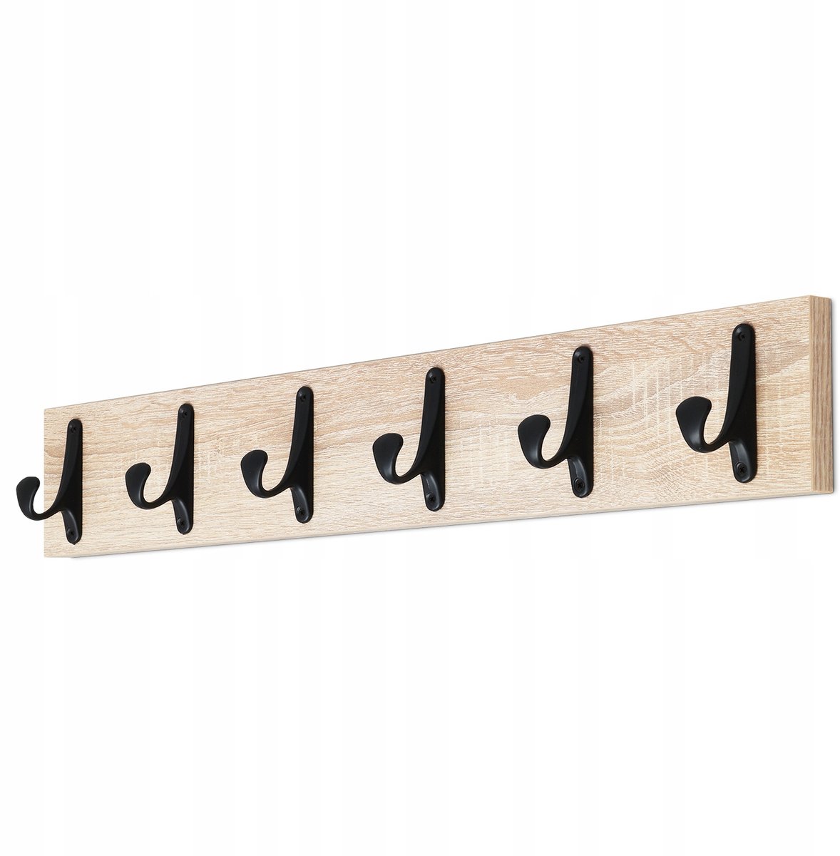 Stevige Wandkapstok met 6 Haken - Retro Stijl