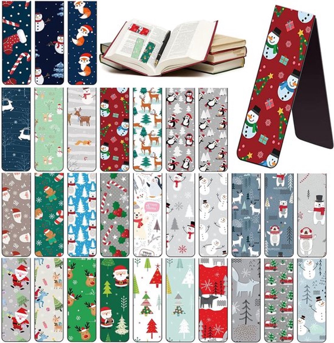Kleurrijke Magnetische Boekenleggers, Set van 30, Perfect voor Boekenliefhebbers en Studeren, Ideaal als Cadeau