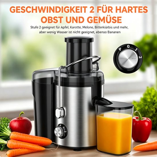 OYLCDI Sapcentrifuge voor fruit en groenten, roestvrijstalen sapcentrifuge van OYLCDI — afbeelding 2