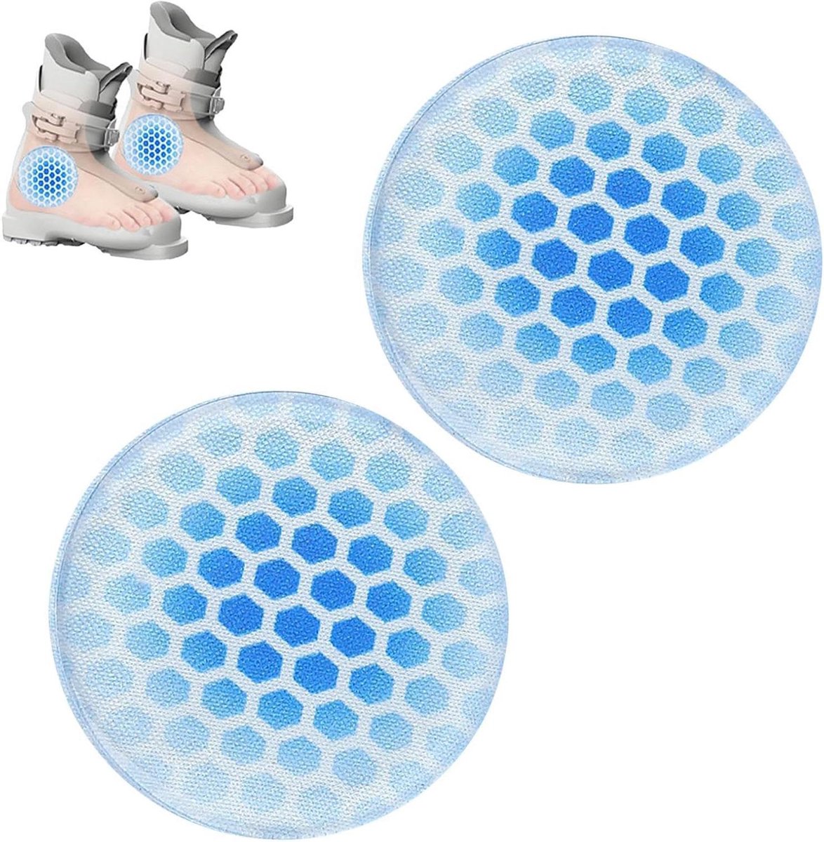 Scheenbeschermers Skiën - Schoen Gel Pads - Sport Bescherming - Schokabsorberend - 6.5cm of 10cm Diameter - Meerkleurig