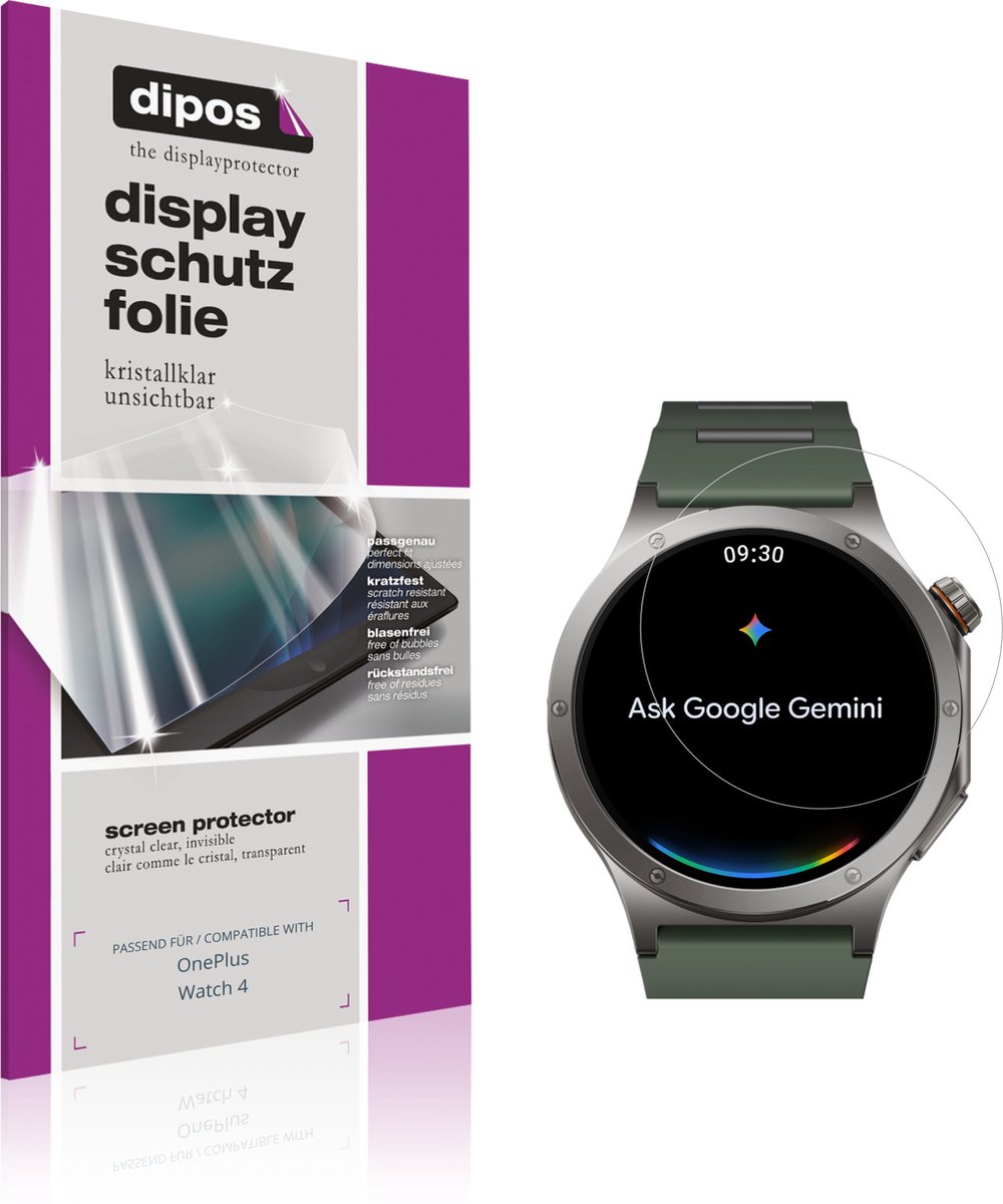 dipos – 6x Beschermfolie geschikt voor OnePlus Watch 4 | Krasbestendige & heldere Screenprotector Ultra-Thin
