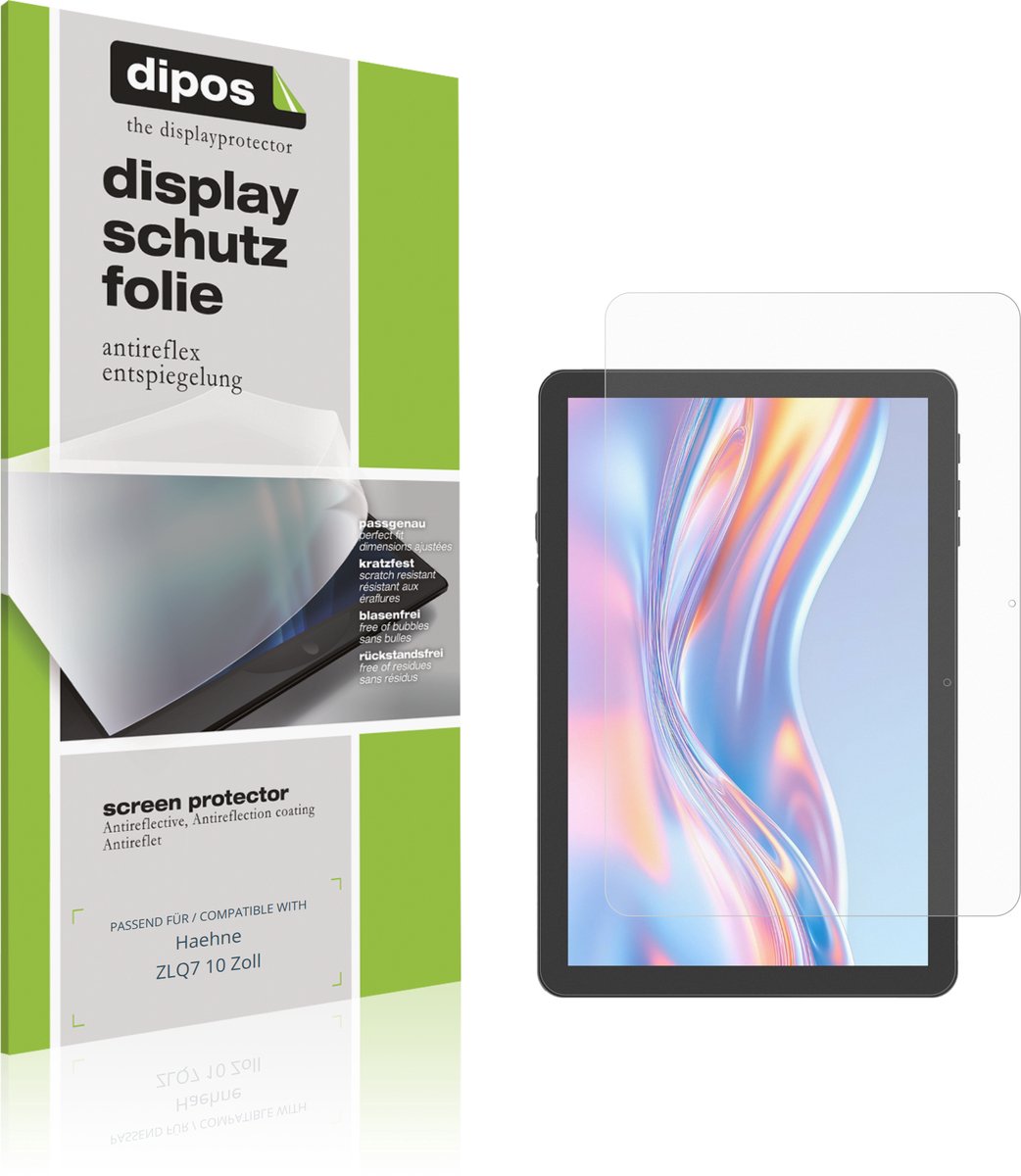 dipos – 2x Matte Beschermfolie geschikt voor Haehne ZLQ7 10 Zoll | Krasbestendige & antireflecterende Screenprotector Ultra-Thin