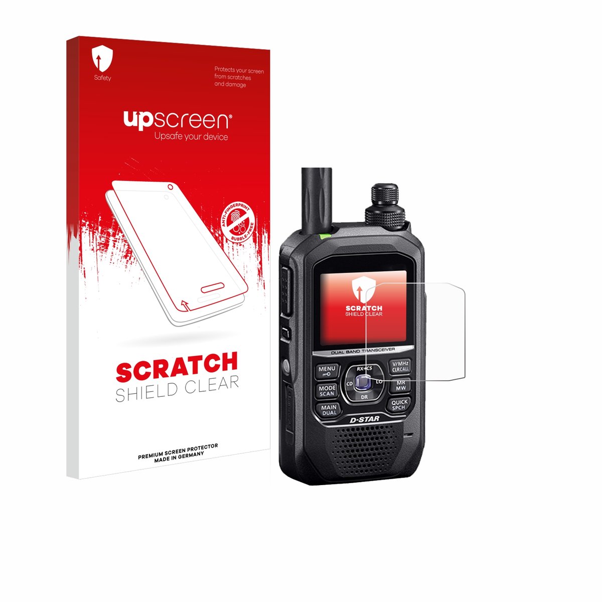upscreen - Screenprotector voor Icom ID-50E - Folie Beschermfolie transparant